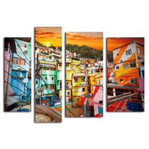 Модульная картина Background favela